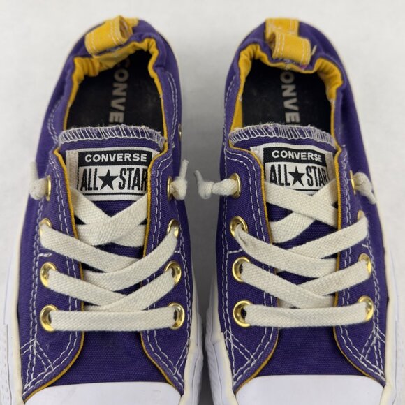 Converse Chuck Taylor All Star Shoreline Slip-On Low Top Sz W 6.5 Purple Gold - Picture 4 of 11
